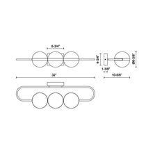 Load image into Gallery viewer, Tagliato LED Vanity Wall Light - line drawing.
