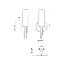 Load image into Gallery viewer, Torres Vanity Wall Light - line drawing.
