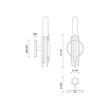 Load image into Gallery viewer, Torres Vanity Wall Light - line drawing.
