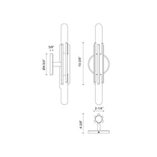 Load image into Gallery viewer, Torres Vanity Wall Light - line drawing.
