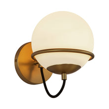 Load image into Gallery viewer, Alba 1-Light Bath Wall Light in Aged Gold.

