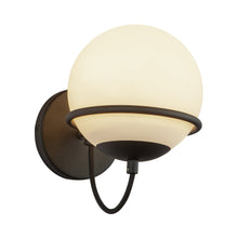 Load image into Gallery viewer, Alba 1-Light Bath Wall Light in Matte Black.
