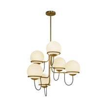 Load image into Gallery viewer, Alba Chandelier in Aged Gold (6-Light).
