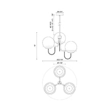 Load image into Gallery viewer, Alba Chandelier - line drawing.
