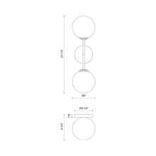 Load image into Gallery viewer, Cassia Wall Light - line drawing.
