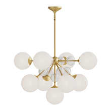 Load image into Gallery viewer, Celia Chandelier in Brushed Gold (9-Light).
