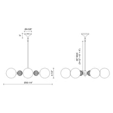 Load image into Gallery viewer, Celia Chandelier - line drawing.
