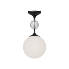 Load image into Gallery viewer, Celia Semi Flush Mount Ceiling Light in Matte Black.
