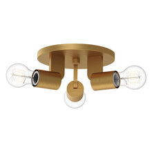 Load image into Gallery viewer, Claire Semi Flush Mount Ceiling Light in Aged Gold (3-Light).
