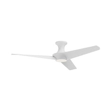 Load image into Gallery viewer, Emiko LED Flush Mount Ceiling Fan in White.
