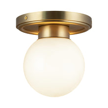 Load image into Gallery viewer, Fiore Semi Flush Mount Ceiling Light in Brushed Gold.
