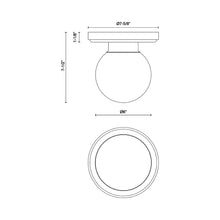 Load image into Gallery viewer, Fiore Semi Flush Mount Ceiling Light - line drawing.
