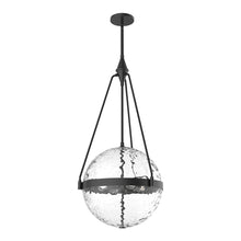 Load image into Gallery viewer, Harmony Pendant Light in Matte Black/Clear Water Glass (Large).
