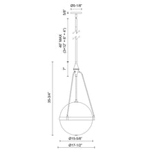 Load image into Gallery viewer, Harmony Pendant Light - line drawing.
