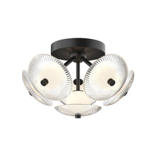 Load image into Gallery viewer, Hera LED Flush Mount Ceiling Light in Matte Black (6-Light).
