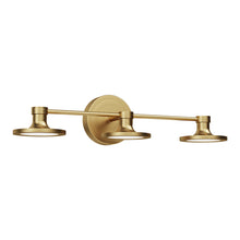 Load image into Gallery viewer, Issa LED Vanity Wall Light in Brushed Gold (2-Light).
