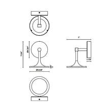Load image into Gallery viewer, Issa LED Vanity Wall Light - line drawing.

