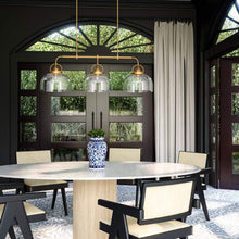 Load image into Gallery viewer, Lancaster Linear Pendant Light in living room.
