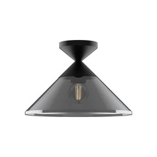 Load image into Gallery viewer, Mauer Semi Flush Mount Ceiling Light in Matte Black.
