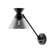 Load image into Gallery viewer, Mauer Vanity Wall Light in Matte Black.
