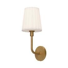Load image into Gallery viewer, Plisse Wall Light in Aged Gold (18-Inch).
