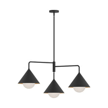 Load image into Gallery viewer, Remy Chandelier in Matte Black.
