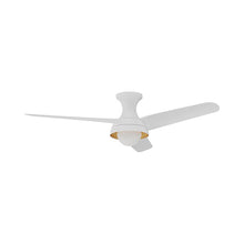 Load image into Gallery viewer, Rubio LED Flush Mount Ceiling Fan in White.
