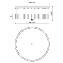 Load image into Gallery viewer, Rue Flush Mount Ceiling Light - line drawing.
