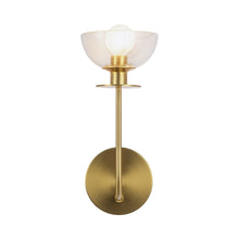 Load image into Gallery viewer, Sylvia 1-Light Bath Wall Light in Brushed Gold.
