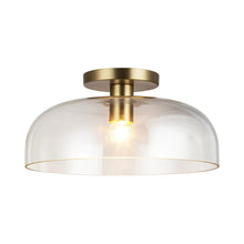 Load image into Gallery viewer, Sylvia Semi Flush Mount Ceiling Light in Brushed Gold.

