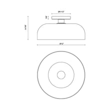 Load image into Gallery viewer, Sylvia Semi Flush Mount Ceiling Light - line drawing.
