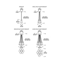 Load image into Gallery viewer, Alva 11-Light LED Pendant Light - line drawing.
