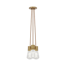 Load image into Gallery viewer, Alva 3-Light LED Pendant Light in Copper/Aged Brass.
