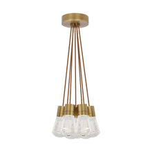 Load image into Gallery viewer, Alva 7-Light LED Pendant Light in Aged Brass/Copper.
