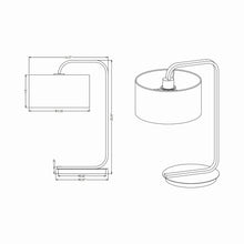 Load image into Gallery viewer, Cannes Table Lamp - line drawing.
