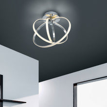 Load image into Gallery viewer, Corland LED Semi Flush Mount Ceiling Light in living room.
