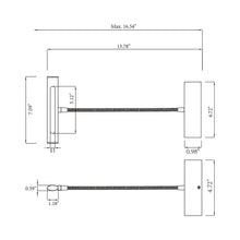 Load image into Gallery viewer, Curtis LED Picture Wall Light - line drawing.
