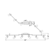Load image into Gallery viewer, Dallas LED Track Light Kit - line drawing.
