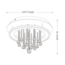 Load image into Gallery viewer, Dorian Circular LED Flush Mount Ceiling Light - line drawing.
