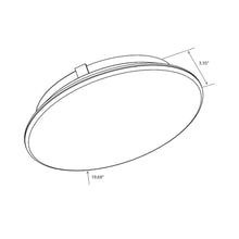 Load image into Gallery viewer, Vancouver LED Flush Mount Ceiling Light - line drawing.
