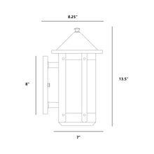 Load image into Gallery viewer, Berkeley Hanging Outdoor Wall Light - line drawing.
