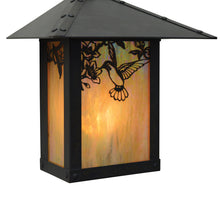 Load image into Gallery viewer, Evergreen Hummingbird Outdoor Wall Light in Detail.
