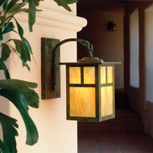 Load image into Gallery viewer, Mission Hanging Wall Light in Outside Area.
