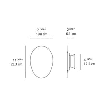 Load image into Gallery viewer, Facce Alpha Raised LED Ceiling / Wall Light - line drawing.
