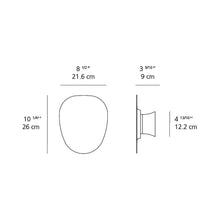 Load image into Gallery viewer, Facce Prism Shallow LED Ceiling / Wall Light - line drawing.
