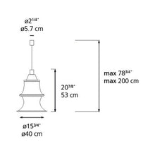 Load image into Gallery viewer, Falkland Suspension Light - line drawing.
