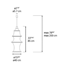 Load image into Gallery viewer, Falkland Suspension Light - line drawing.
