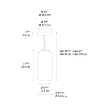 Load image into Gallery viewer, Gople Mini Pendant Light - line drawing.
