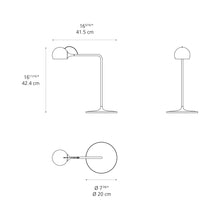 Load image into Gallery viewer, Ixa LED Table Lamp - line drawing.
