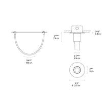 Load image into Gallery viewer, La Linea LED Ceiling Light - line drawing.

